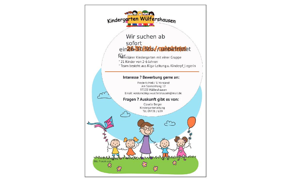 Kiga Wülfershausen Logo Jobs on Air