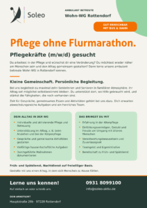 PFLEGE OHNE FLURMARATHON. Dein neuer Arbeitsplatz in Rottendorf.